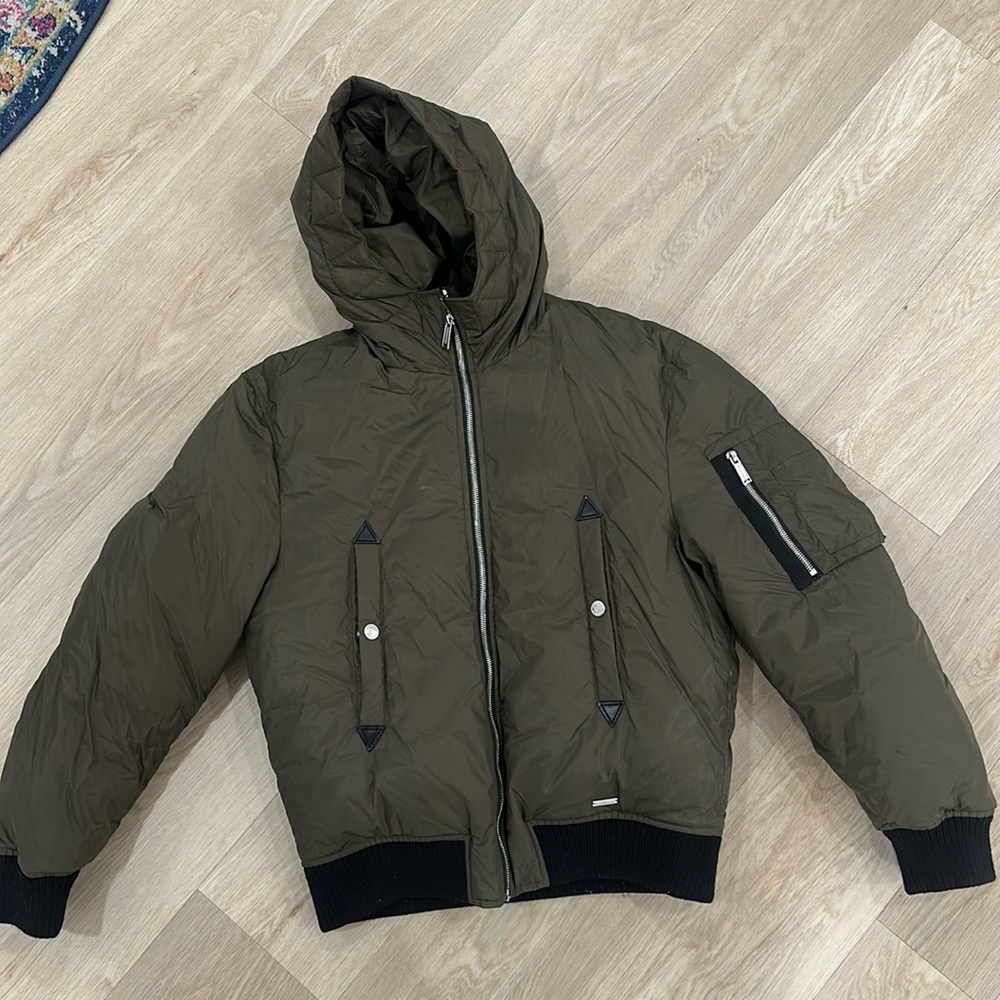 DSquared2 hunter green duck down boys winter jacket sz 14
